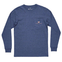 Branding Collection - Summit Long Sleeve Tee in Washed Navy by Southern Marsh - Country Club Prep