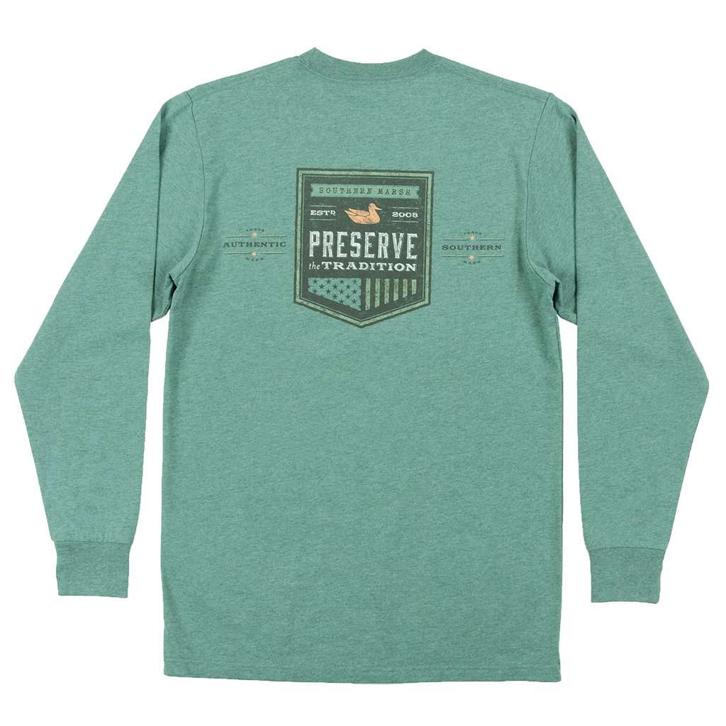 Long Sleeve Southern Tradition Crest Tee by Southern Marsh - Country Club Prep