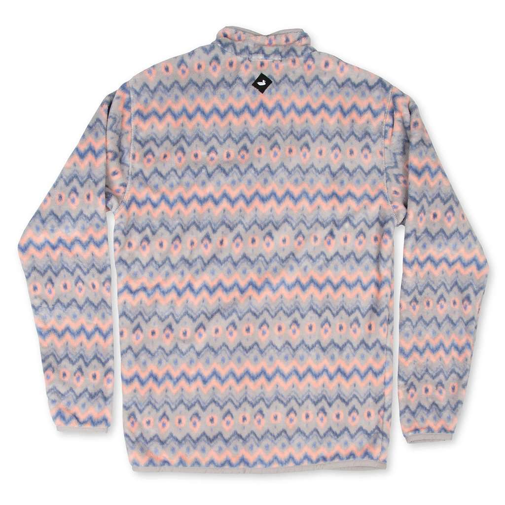 Tangier Ikat Fleece Pullover by Southern Marsh - Country Club Prep