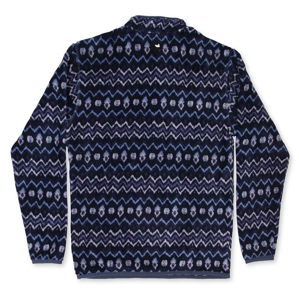 Tangier Ikat Fleece Pullover by Southern Marsh - Country Club Prep