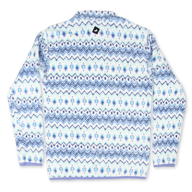 Tangier Ikat Fleece Pullover by Southern Marsh - Country Club Prep