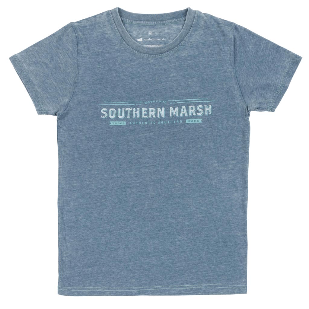 SEAWASH™ Rustic Trademark Crewneck Tee by Southern Marsh - Country Club Prep