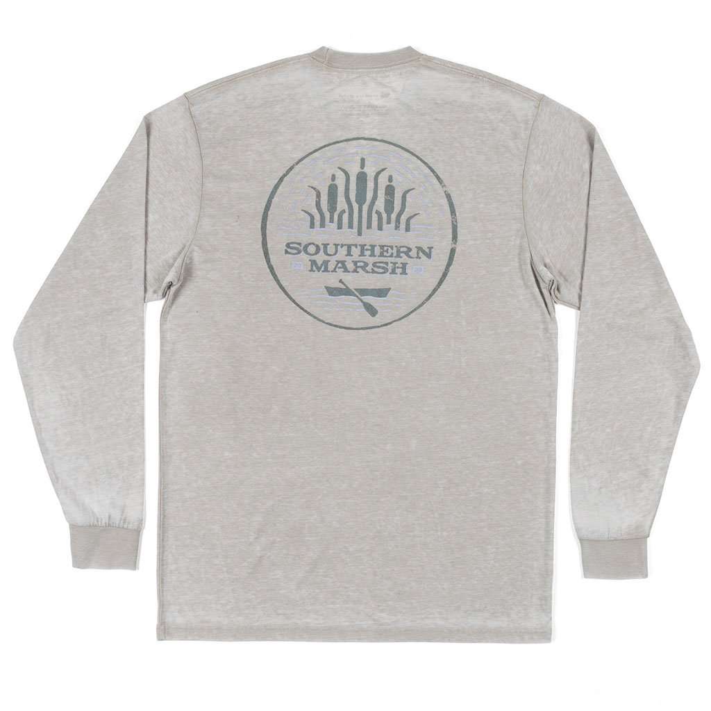 SEAWASH™ Long Sleeve Paddle Tee in Burnt Taupe by Southern Marsh - Country Club Prep