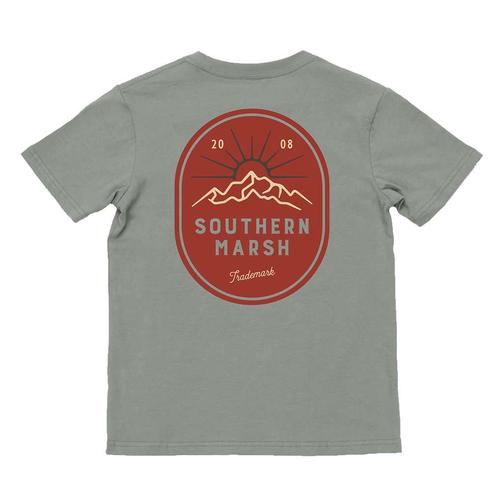 Youth Branding Mountain Rise Tee by Southern Marsh - Country Club Prep