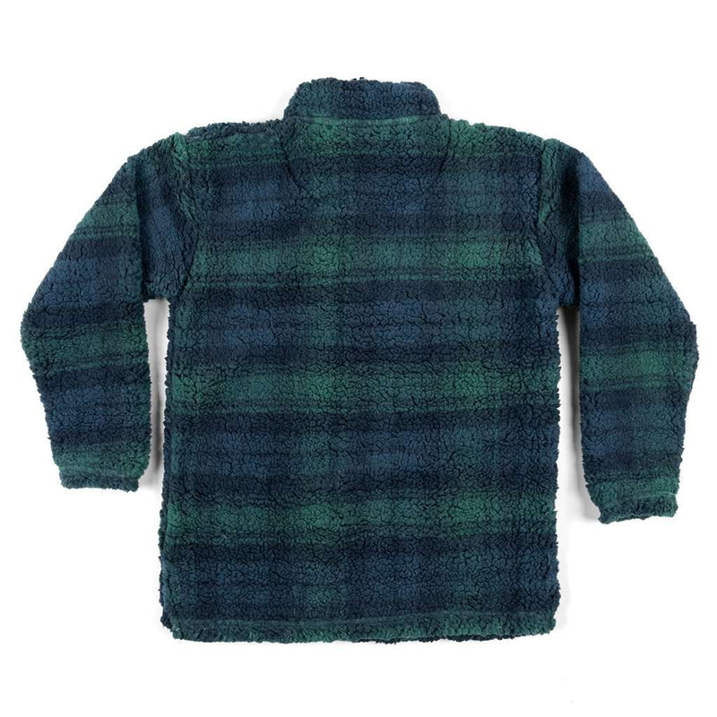 Youth Andover Plaid Sherpa Pullover by Southern Marsh - Country Club Prep