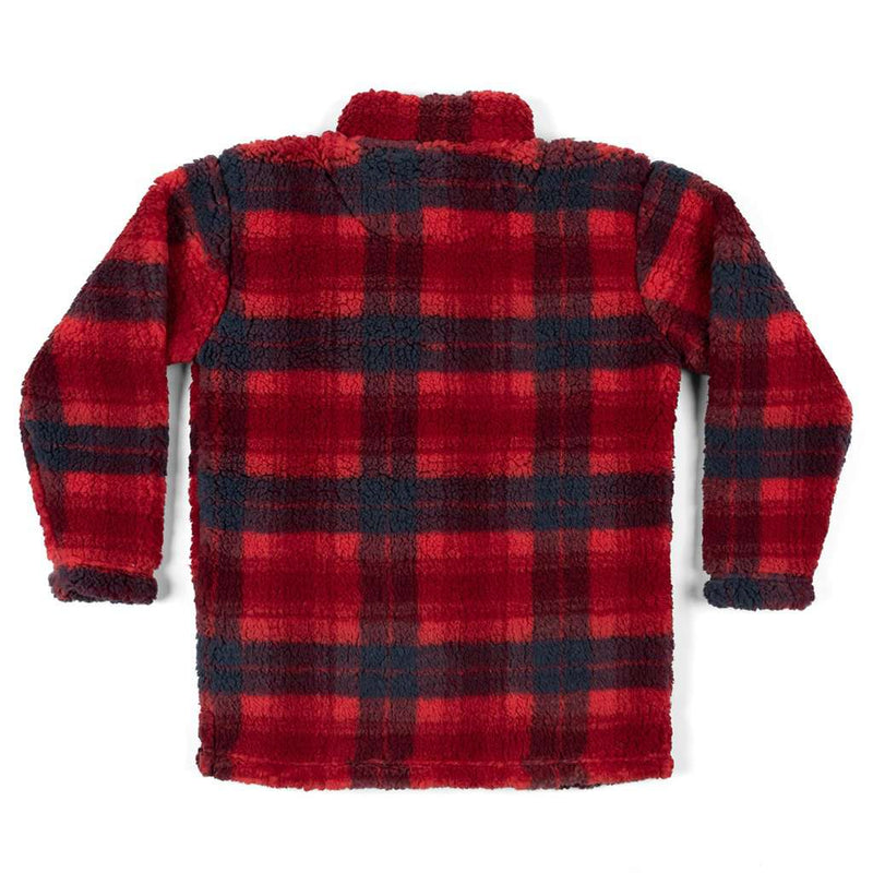 Youth Andover Plaid Sherpa Pullover by Southern Marsh - Country Club Prep