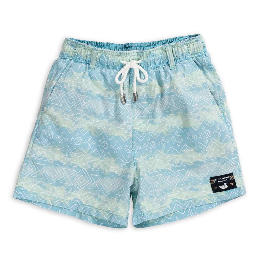 Youth Shoals SEAWASH™ Swim Trunk - Mayan Watercolor by Southern Marsh - Country Club Prep