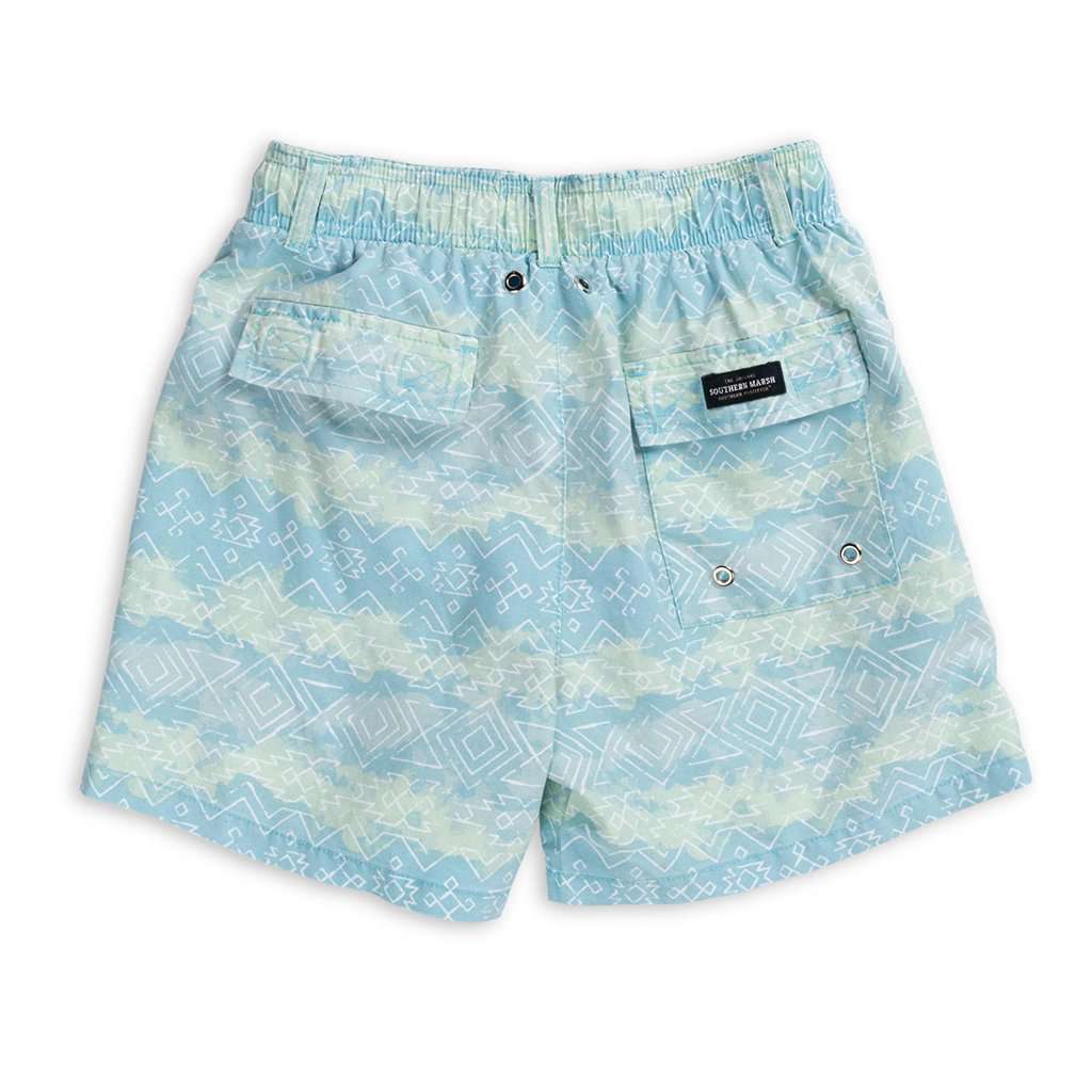 Youth Shoals SEAWASH™ Swim Trunk - Mayan Watercolor by Southern Marsh - Country Club Prep