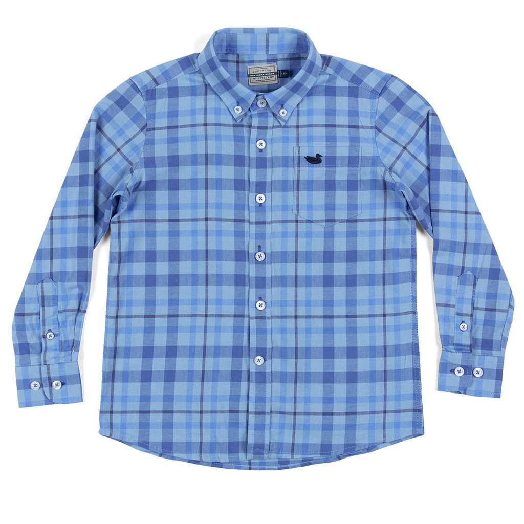 Youth Boundary Washed Plaid Dress Shirt by Southern Marsh - Country Club Prep