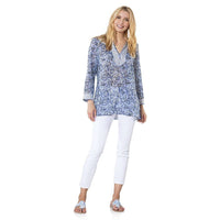 Long Sleeve Monkey Print Tunic Top by Sail to Sable - Country Club Prep