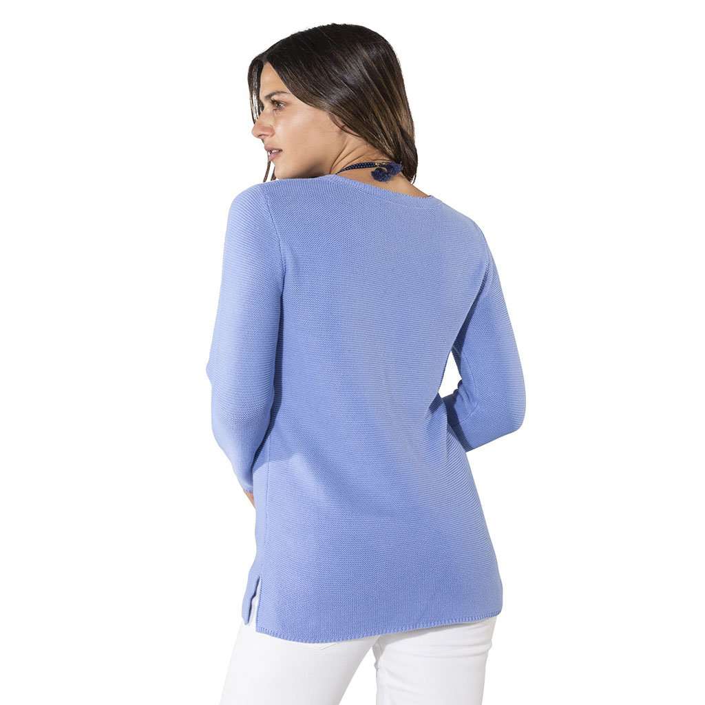 Long Sleeve Periwinkle Sweater by Sail to Sable - Country Club Prep