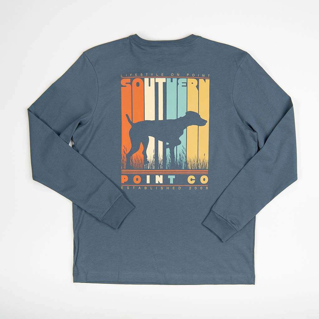 Retro Greyton Long Sleeve Tee by Southern Point Co. - Country Club Prep