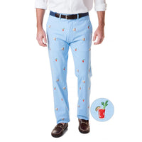 Stretch Twill Harbor Pant with Embroidered Hangover Special in Liberty by Castaway Clothing - Country Club Prep