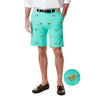 Stretch Twill Cisco Short with Embroidered Racing Horses by Castaway Clothing - Country Club Prep