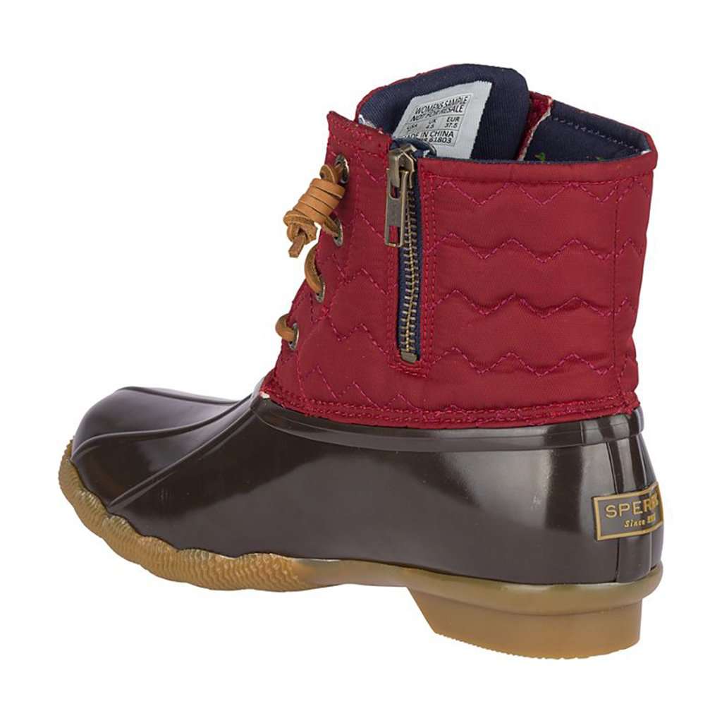 sperry red quilted duck boots