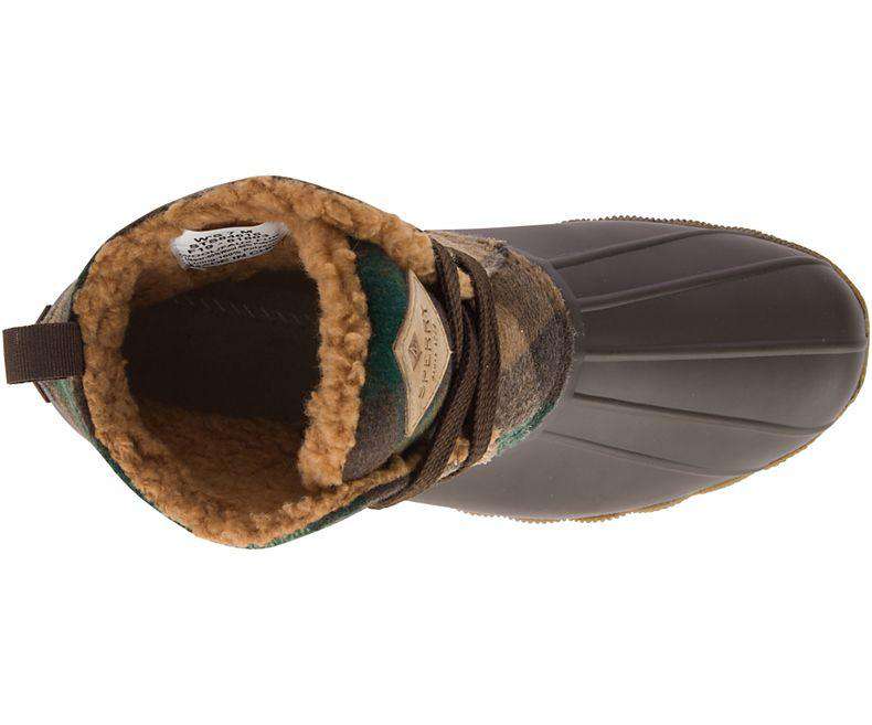Sperry Women's Saltwater 2-Eye Plaid Wool Duck Boot Free