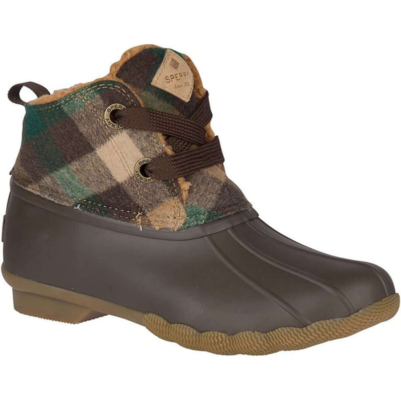 Women's Saltwater 2-Eye Plaid Wool Duck Boot by Sperry - Country Club Prep