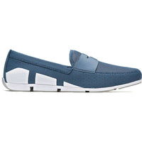 Men's Breeze Penny Loafer in Slate, White & Light Gray by SWIMS - Country Club Prep