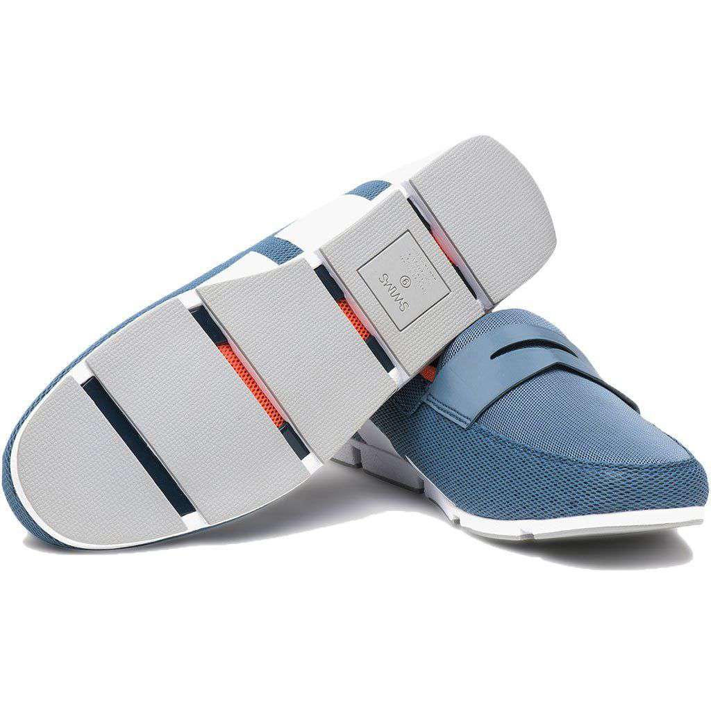 SWIMS Breeze Penny Loafer in Slate, White Light Gray – Country