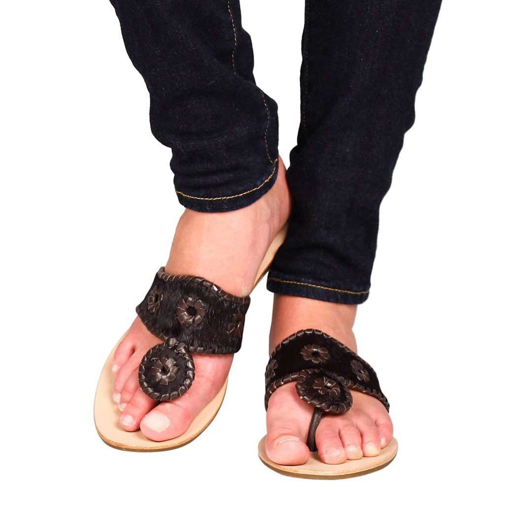 Jack Rogers Safari Capri Sandal in Espresso Country Club Prep