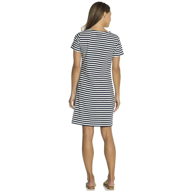 Sailor Stripe Short Sleeve Dress in Navy by Sail to Sable - Country Club Prep