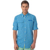 Sailfish Plaid Fishing Shirt in Blue Stream by Southern Tide - Country Club Prep