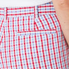 Sailing Short in Red, White & Blue Seersucker Check by Castaway Clothing - Country Club Prep