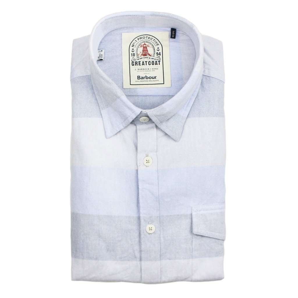 Sailor Tailored Fit Button Down in Sky Blue by Barbour - Country Club Prep