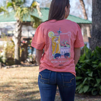 Sweet & Savage Tee in Neon Melon by Lily Grace - Country Club Prep