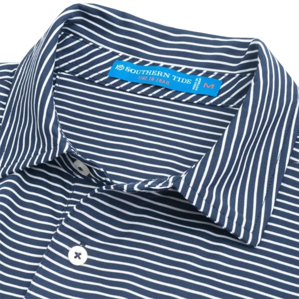 University of Virginia Cavaliers Striped Performance Polo Shirt by Southern Tide - Country Club Prep