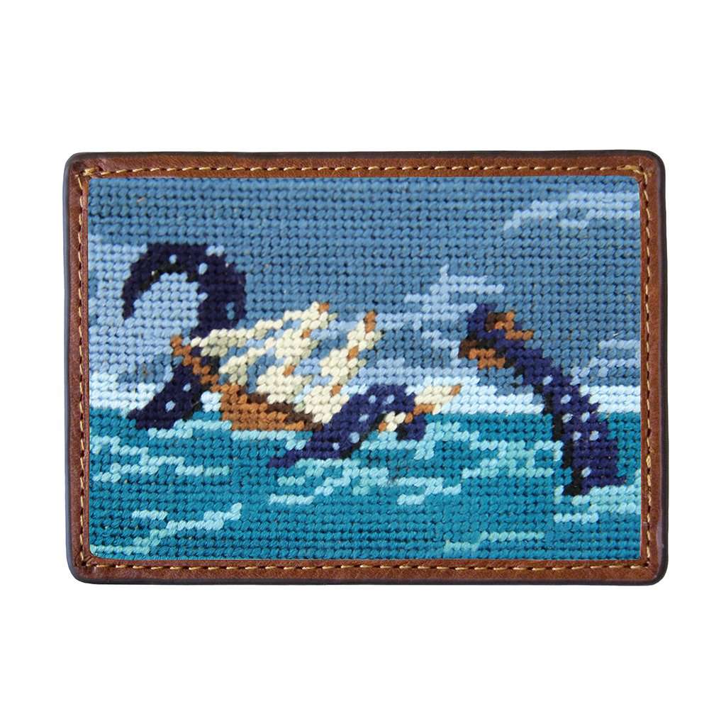 Sea Monster Needlepoint Credit Card Wallet by Smathers & Branson - Country Club Prep