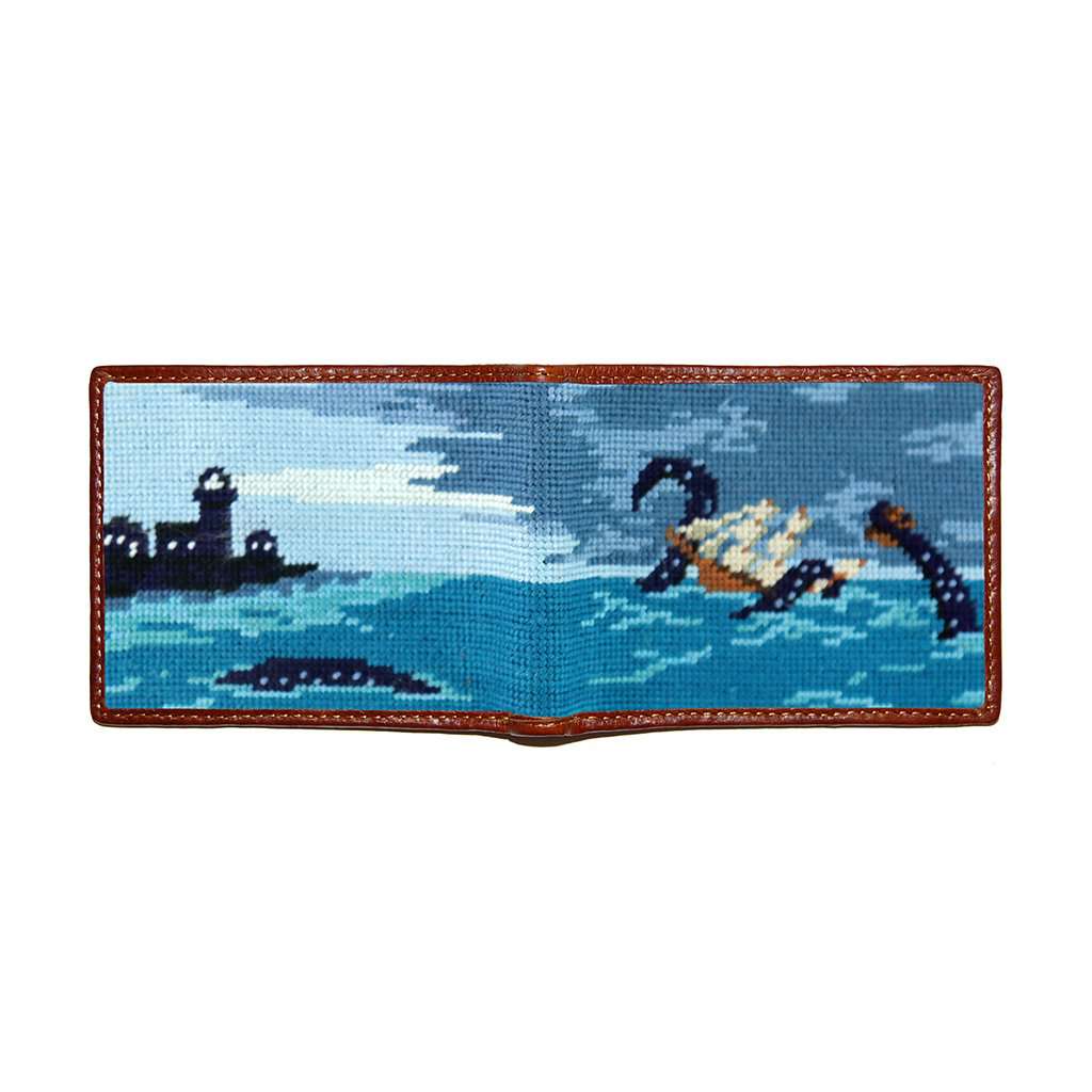 Sea Monster Needlepoint Wallet by Smathers & Branson - Country Club Prep