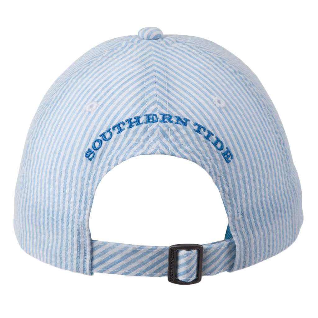 Seersucker Skipjack Hat in Sky Blue by Southern Tide - Country Club Prep