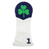 Shamrock Needlepoint Driver Headcover in Dark Navy by Smathers & Branson - Country Club Prep