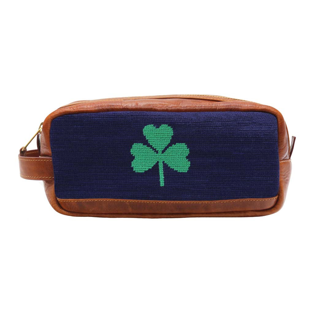 Shamrock Needlepoint Toiletry Bag by Smathers & Branson - Country Club Prep