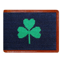 Shamrock Needlepoint Wallet by Smathers & Branson - Country Club Prep