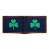 Shamrock Needlepoint Wallet by Smathers & Branson - Country Club Prep