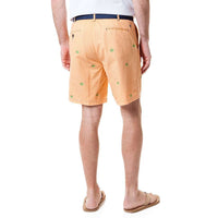 Island Canvas Short with Embroidered Pot Leaf by Castaway Clothing - Country Club Prep