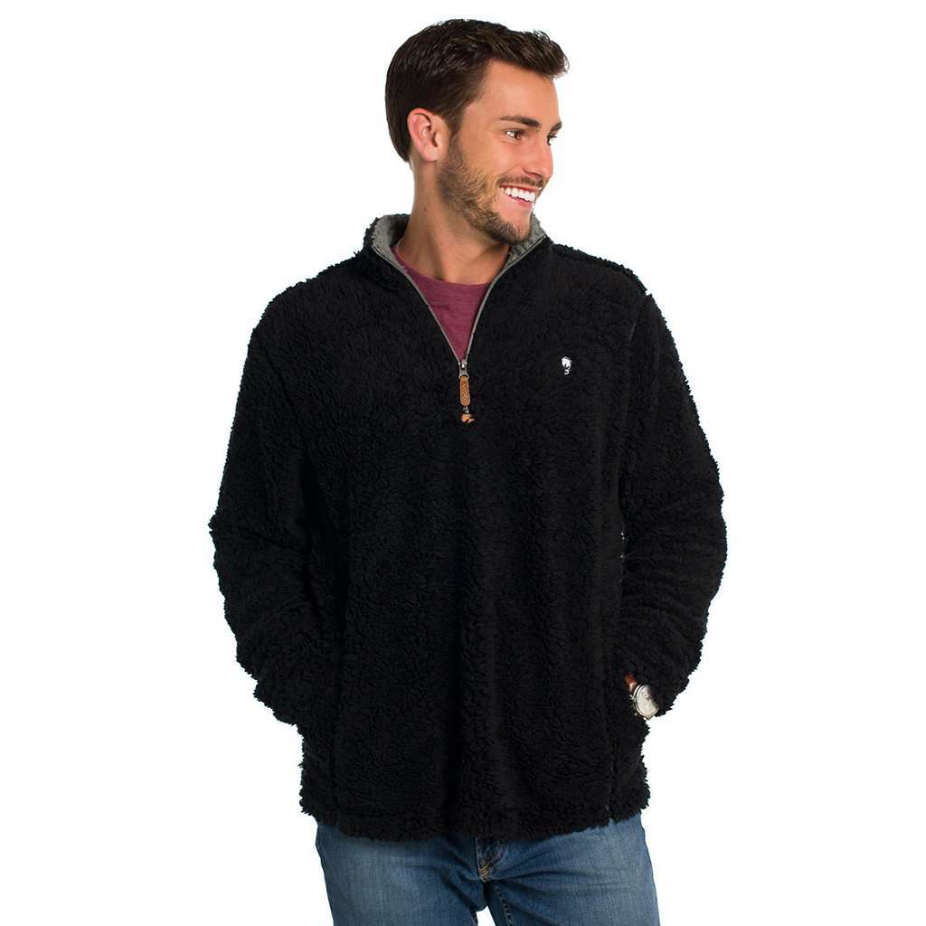 Sherpa Pullover with Pockets in Black by The Southern Shirt Co. - Country Club Prep