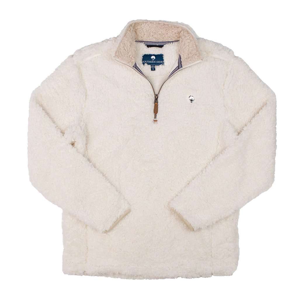 Sherpa Pullover with Pockets in Marshmallow by The Southern Shirt Co. - Country Club Prep