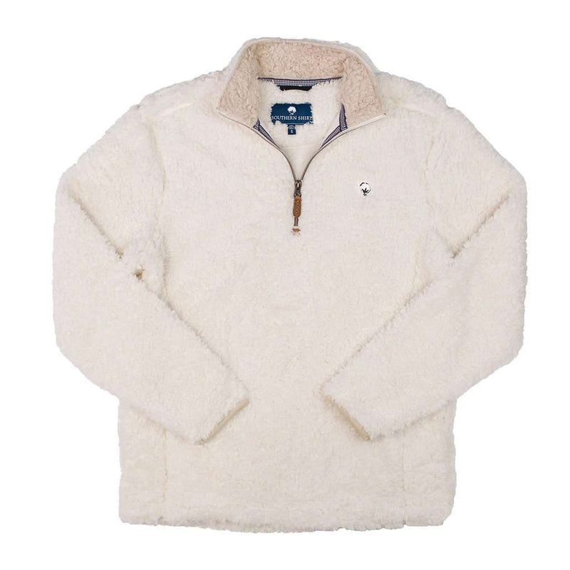 Sherpa Pullover with Pockets in Marshmallow by The Southern Shirt Co. - Country Club Prep