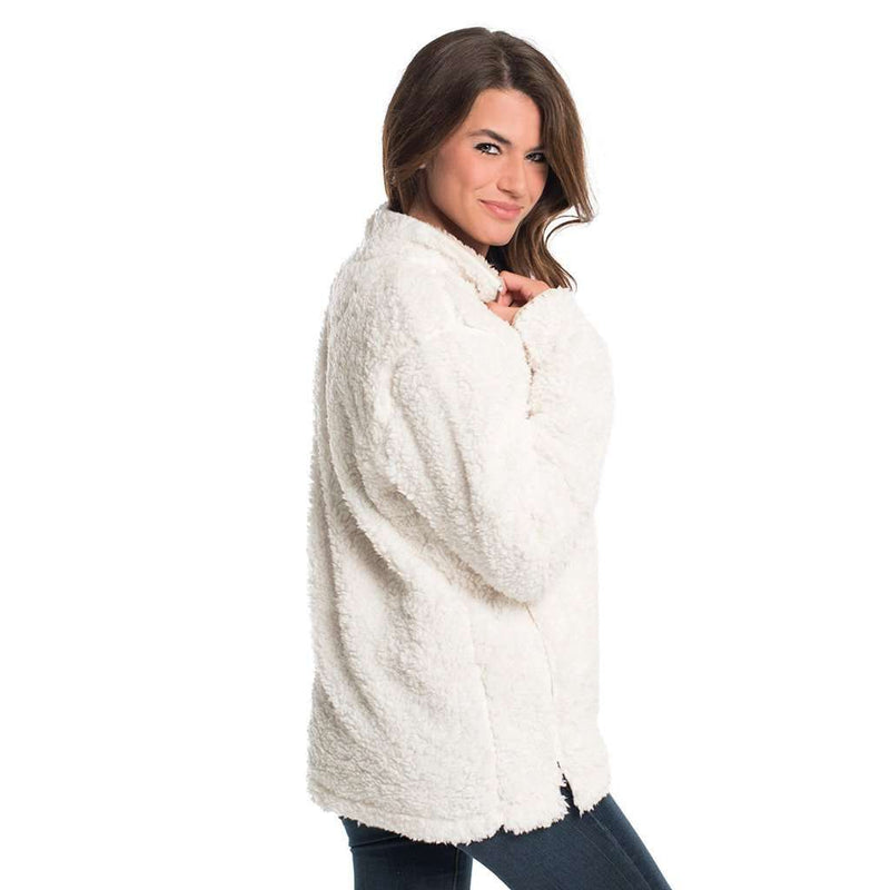 Sherpa Pullover with Pockets in Marshmallow by The Southern Shirt Co. - Country Club Prep