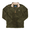 Sherpa Pullover with Pockets in Olive Night by The Southern Shirt Co. - Country Club Prep