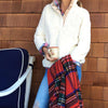 Sherpa Snap Pullover in Ivory by Everest Clothing - Country Club Prep