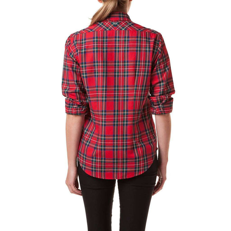 Ladies Button Down Flannel Shirt by Castaway Clothing - Country Club Prep