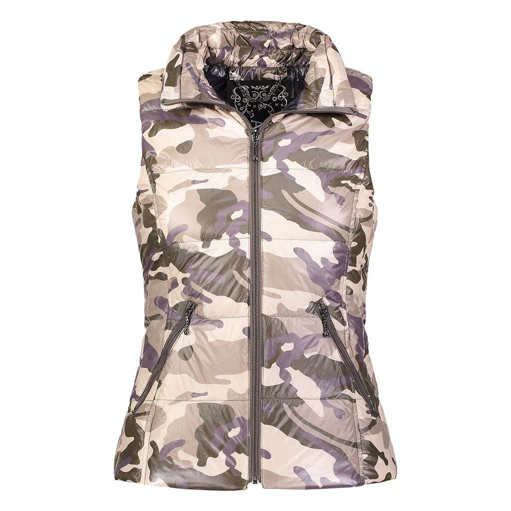 Short Printed Down Vest by Anorak - Country Club Prep