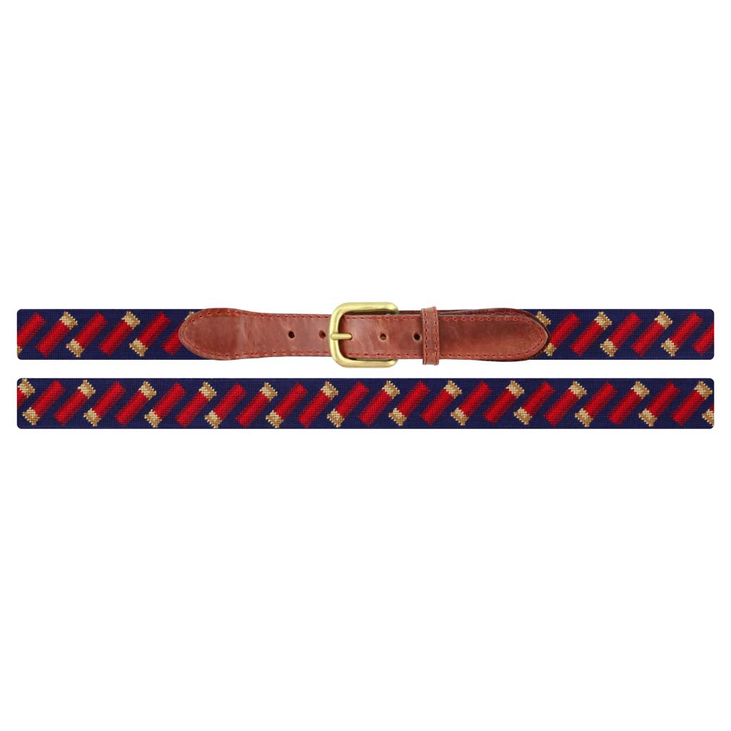 Shotshells Needlepoint Belt by Smathers & Branson - Country Club Prep