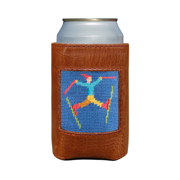Ski Tricks Needlepoint Can Cooler by Smathers & Branson - Country Club Prep