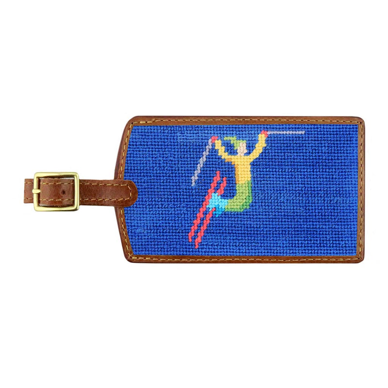 Ski Tricks Needlepoint Luggage Tag by Smathers & Branson - Country Club Prep