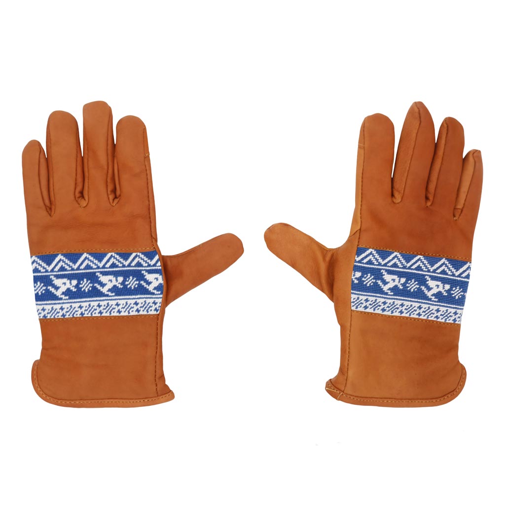 Skier Fairisle Needlepoint Gloves by Smathers & Branson - Country Club Prep